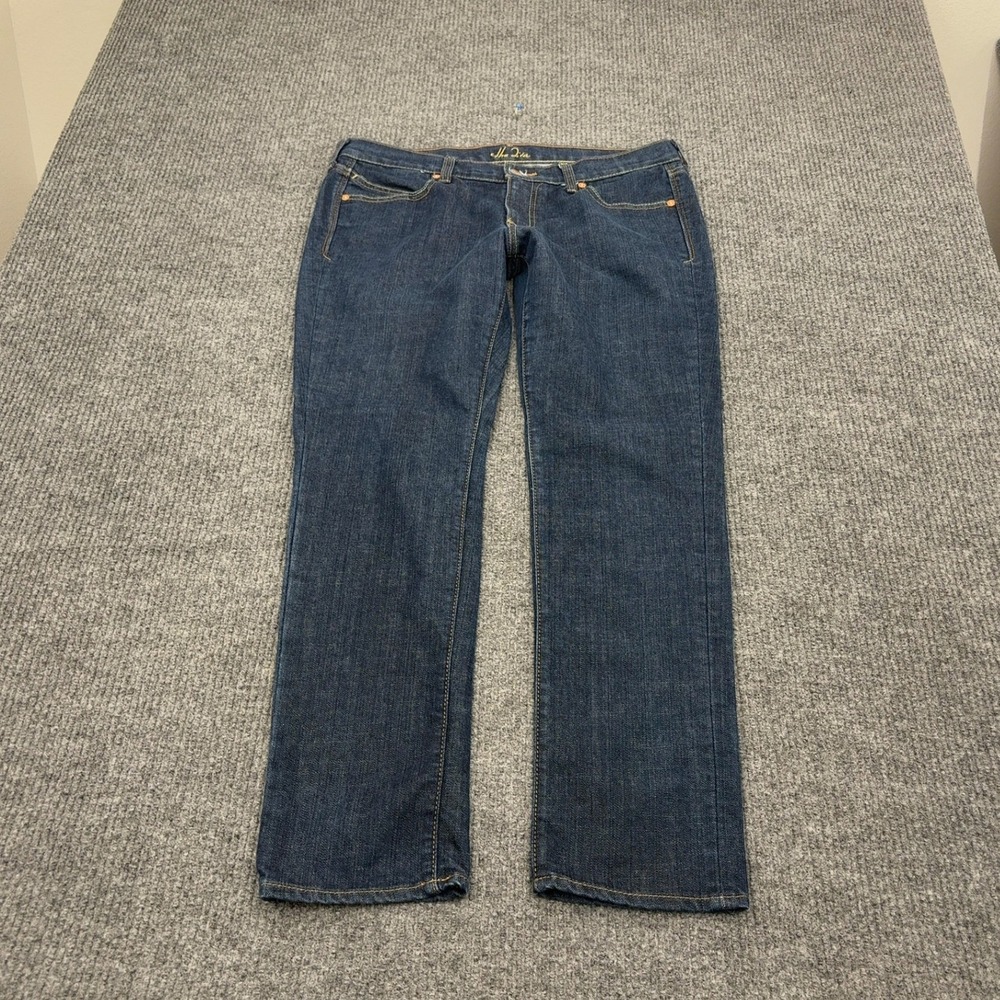 Old Navy The‎ Diva Jeans Womens 12 Blue Cotton Blend Mid Rise Straight Casual
